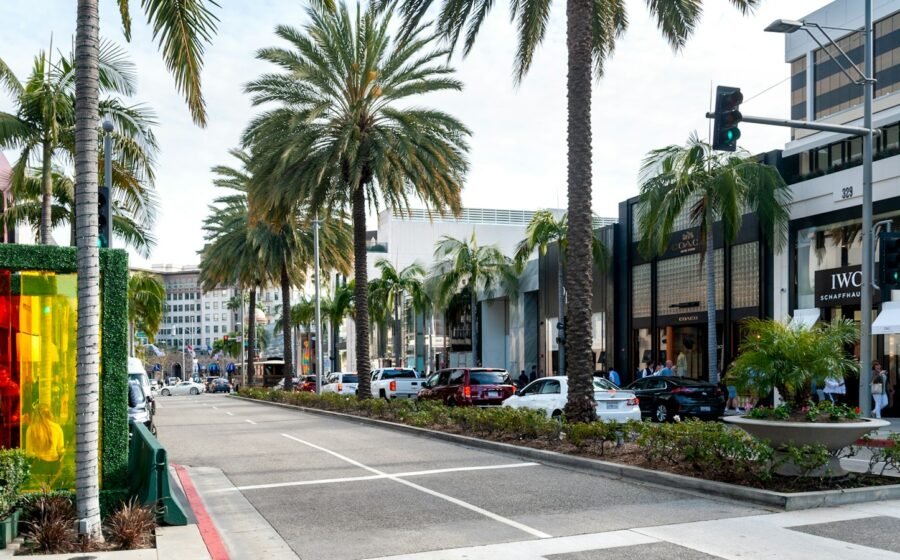 Illustrative urban streetscape with buildings and trees; not a rendering of proposed Rohnert Park downtown