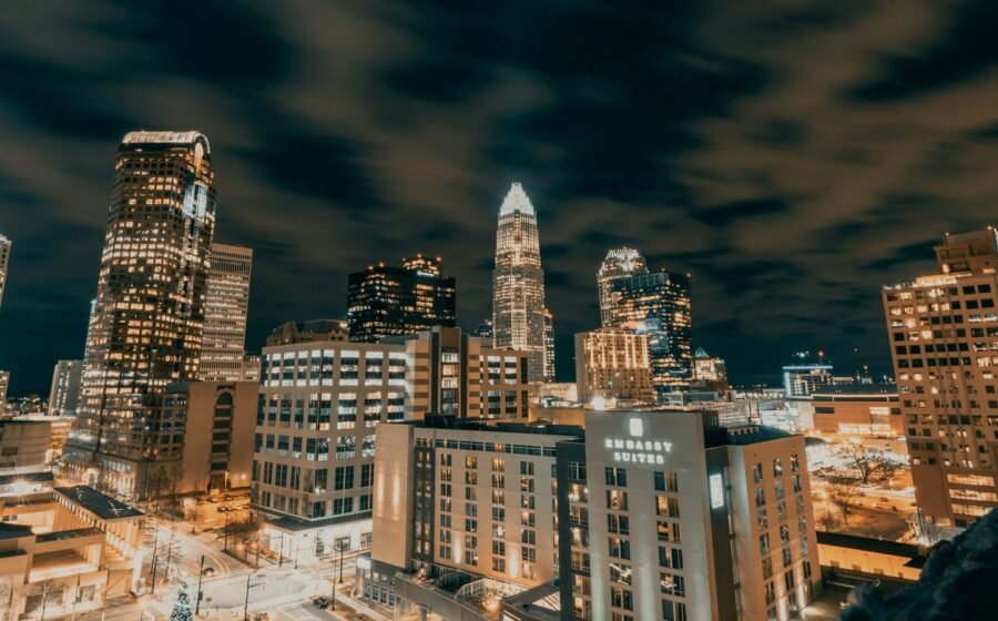 Charlotte North Carolina skyline illustrating coverage of Bank of America's third-quarter earnings