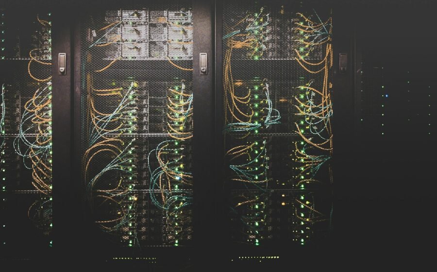 Computer network equipment and cables; illustrative stock photograph, not CERN equipment.