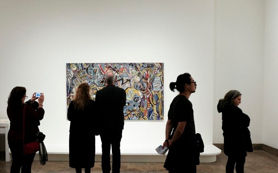 Visitors in an art gallery, illustrating coverage of Frieze London; not an image taken at Frieze 2026