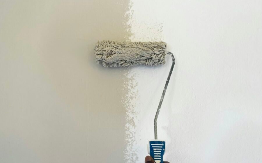 Home wall being painted; illustrates public-health prevention discussion, no indication that this paint contains lead